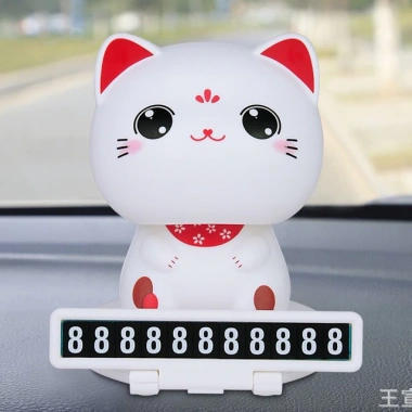Chú Mèo Lucky Car Thần Tài Gật Đầu + Bảng Số Điện Thoại - Tài Lộc Xe, Taplo, Giá 85.000đ 6