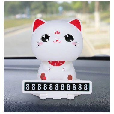 Chú Mèo Lucky Car Thần Tài Gật Đầu + Bảng Số Điện Thoại - Tài Lộc Xe, Taplo, Giá 85.000đ 8