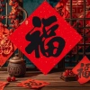 Chữ Phúc dán cửa nhà - Trang trí Tết Thư pháp 25-40cm, giá chỉ 9.500₫ 5