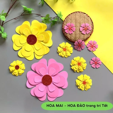 Chữ Tết 18cm xốp nhũ vàng dán mành, mẹt, phông nền trang trí Tết 2.025 giá chỉ 14.4k