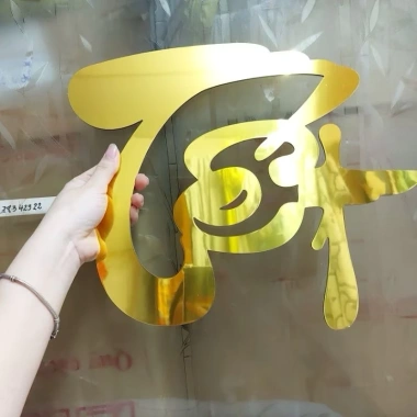 Chữ Tết alu gương vàng sang trọng - Trang trí nhà cửa, giá ưu đãi 43.710 VND