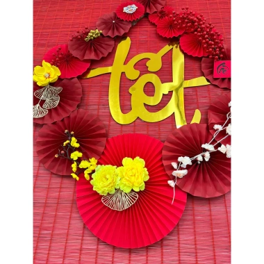 Chữ Tết Alu Vàng Gương và Alu Đỏ Size Lớn - Giá ưu đãi 46.750 VND, giảm 12.155 VND