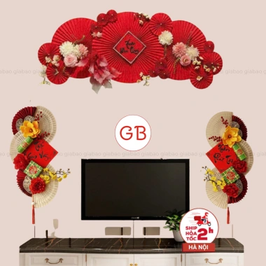 Chữ Tết Trang Trí 2.026 Size Lớn Alu Đỏ Dán Mành Mẹt Dèm Cửa Kính - Giá 80.000đ 3
