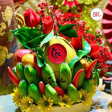 Chữ Thư Pháp Giấy Đỏ 2 Size Trang Trí Tháp Bánh, Treo Cây, Giỏ Quà - 30.000đ