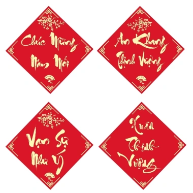 Chữ Thư Pháp Giấy Đỏ 20x20cm Vuông Lớn - Trang trí lễ Tết, giỏ, mẹt - Giá 5.500đ