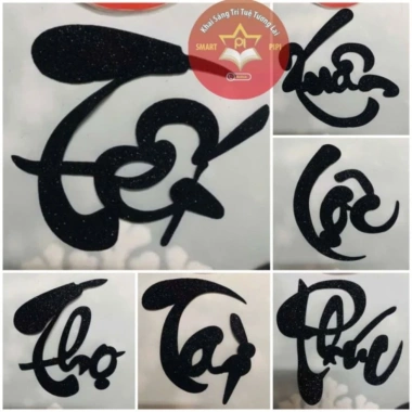 Chữ xốp kim tuyến thư pháp Trang trí mẹt Phúc Lộc Thọ Vòng hoa Giỏ quà Tết 9.000₫ 2