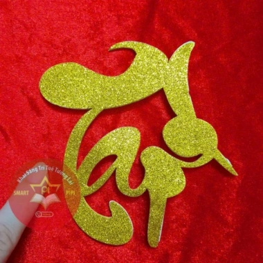 Chữ xốp kim tuyến thư pháp Trang trí mẹt Phúc Lộc Thọ Vòng hoa Giỏ quà Tết 9.000₫ 5