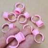 Chum nhẫn không nắp nhựa cứng đeo tay, đựng mực xăm, keo nối mi nail cho thợ spa