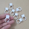 Chum nhẫn không nắp nhựa cứng đeo tay, đựng mực xăm, keo nối mi nail cho thợ spa 6