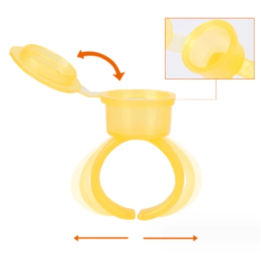 Chum nhẫn nhựa cứng có nắp và không nắp - Dễ dùng cho phun xăm thẩm mỹ, keo nối mi - Giá chỉ 20.000đ