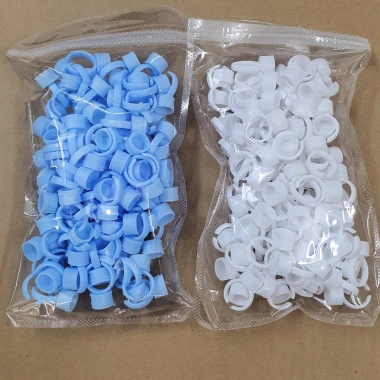 Chum nhẫn nhựa cứng có nắp và không nắp - Dễ dùng cho phun xăm thẩm mỹ, keo nối mi - Giá chỉ 20.000đ