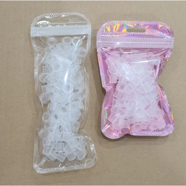 Chum nhựa to và nhỏ đựng mực xăm, keo gắn móng, nối mi, đế mica - Giá 10.000 VND 2