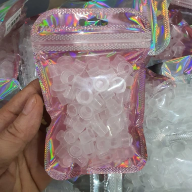 Chum nhựa to và nhỏ đựng mực xăm, keo gắn móng, nối mi, đế mica - Giá 10.000 VND 8