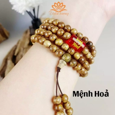 Chuỗi 108 hạt trầm hương, trầm tốc việt với bình an, may mắn, tài lộc | Thienhuong