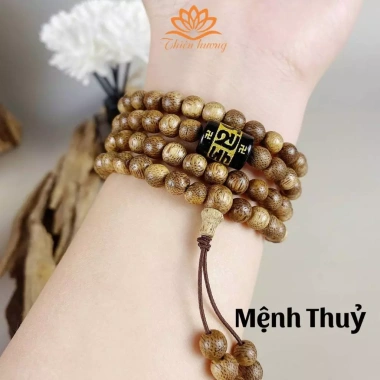 Chuỗi 108 hạt trầm hương, trầm tốc việt với bình an, may mắn, tài lộc | Thienhuong