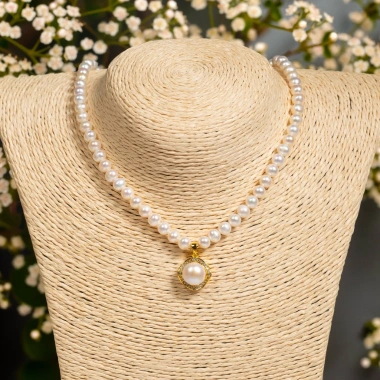 Chuỗi Đeo Cổ Ngọc Trai 7ly Trắng Sang Trọng Dự Tiệc - Ngọc Trai Trường Thịnh