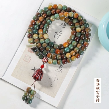 Chuỗi hạt Bồ Đề Tự Nhiên chuẩn Ấn lư gieo duyên, hạt thơm may mắn, bình an - phụ kiện đeo tay, cổ Thiên An 185k 7