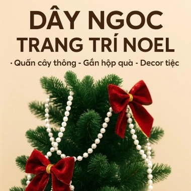 Chuỗi Hạt Ngọc Dây Ngọc Trai Giả Trắng Bóng 10-60m Gói Quà Sự Kiện Giá 55k
