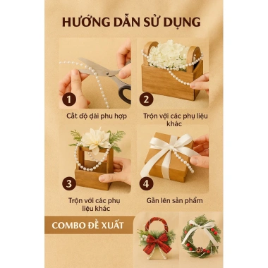 Chuỗi Hạt Ngọc Dây Ngọc Trai Giả Trắng Bóng 10-60m Gói Quà Sự Kiện Giá 55k