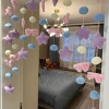 Chuỗi Treo Đồ Trang Trí Cửa Sổ 7/9 Bé Gái, Rèm Phòng Ngủ, Không Đục Lỗ, Giá 93.000đ 6