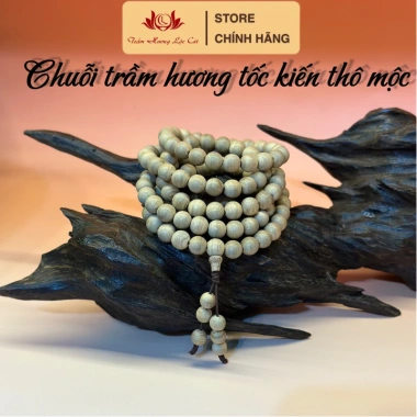 Chuỗi vòng đeo tay trầm hương Lộc Cát 6-8mm - Trầm tự nhiên, hương ngọt, phong thủy may mắn, giảm giá 1.2tr
