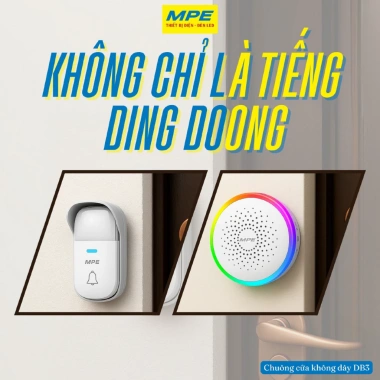 Chuông cửa không dây MPE 60 âm DB3 – 4 mức âm lượng, viền LED RGB đa sắc, không pin – 458.000₫ 5