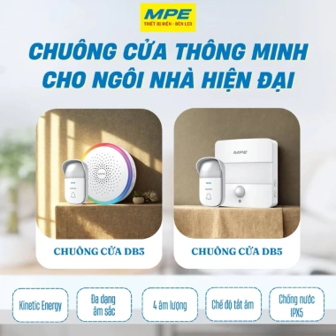 Chuông cửa LED RGB đa sắc + cảm biến, tích hợp camera MPE - Giá chỉ 458.000₫ 3
