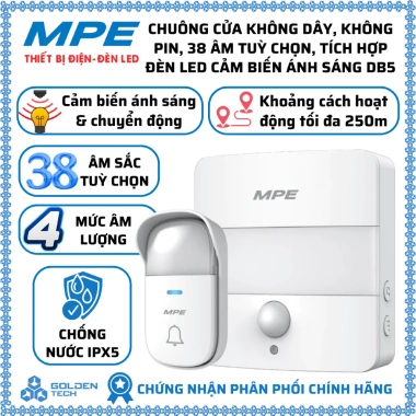 Chuông cửa LED RGB đa sắc + cảm biến, tích hợp camera MPE - Giá chỉ 458.000₫ 6