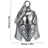 Chuông cưỡi ngựa may mắn Sparta Guardian 3D thép không gỉ âm thanh cho xe máy, xe đạp 10