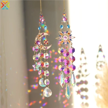 Chuông gió Crystal Prism đa chức năng Sun Catcher cầu vồng bắt sáng treo cửa sổ sân vườn giá 83.926₫