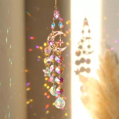 Chuông gió Crystal Prism đa chức năng Sun Catcher cầu vồng bắt sáng treo cửa sổ sân vườn giá 83.926₫