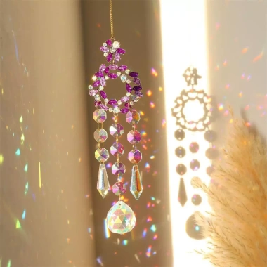 Chuông gió Crystal Prism đa chức năng Sun Catcher cầu vồng bắt sáng treo cửa sổ sân vườn giá 83.926₫