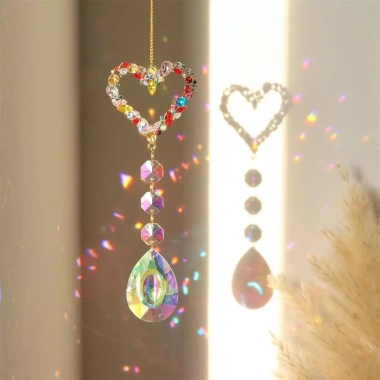 Chuông gió Crystal Prism đa chức năng Sun Catcher cầu vồng bắt sáng treo cửa sổ sân vườn giá 83.926₫