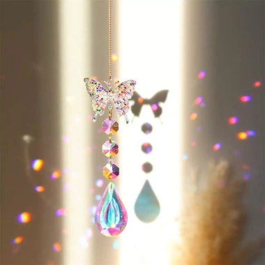 Chuông gió Crystal Prism đa chức năng Sun Catcher cầu vồng bắt sáng treo cửa sổ sân vườn giá 83.926₫