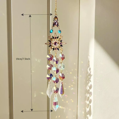 Chuông gió Crystal Prism đa chức năng Sun Catcher cầu vồng bắt sáng treo cửa sổ sân vườn giá 83.926₫