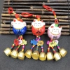 Chuông gió gốm sứ Mèo Thần Tài chữ Phúc mạ đồng, cầu tài lộc, treo ô tô, giá 19.000 VNĐ 2