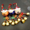 Chuông gió gốm sứ Mèo Thần Tài chữ Phúc mạ đồng, cầu tài lộc, treo ô tô, giá 19.000 VNĐ 4