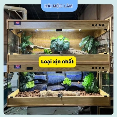 Chuồng nuôi gà Rutin 3 mặt kính, đồng hồ điều nhiệt, tủ hamster mini - 2.15 triệu 2