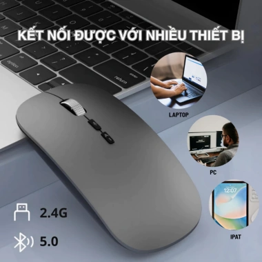 Chuột AI chuyển giọng nói thành văn bản không dây Bluetooth, đa ngôn ngữ, kèm dây sạc - Giá chỉ 160.000₫