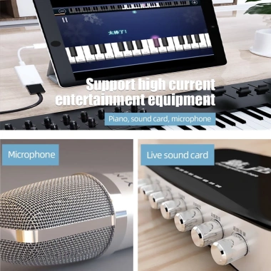 Chuột Bàn Phím Đĩa U + Cáp Chuyển Đổi OTG Lightning sang USB, Hỗ trợ iOS 13‑17, Cổng Sạc - Giá chỉ 59.005₫