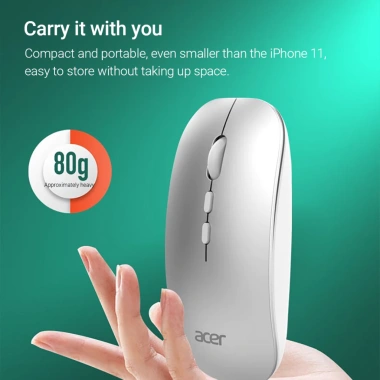 Chuột Bluetooth Acer OMR050 không dây 2.4GHz, Bluetooth 5.0, tương thích Win7/8/10, Android, iOS - Giá chỉ 149.000₫ 9