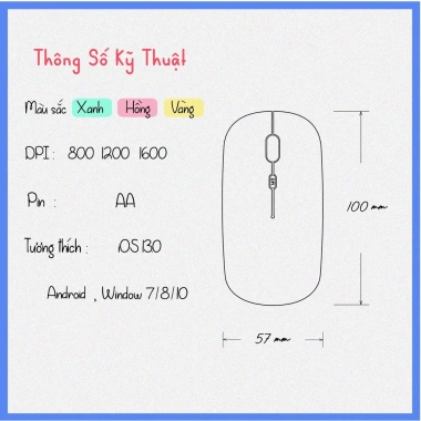 Chuột Bluetooth đa năng cho Laptop, PC, Tablet, Điện thoại - Hỗ trợ iOS Android Windows, BH 1 năm, Giá 130.000₫