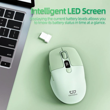 Chuột Bluetooth GOOJODOQ 2.4GHz Đa Kết Nối, Công Thái Học, Im Lặng, LED, DPI Điều Chỉnh - 205.554₫