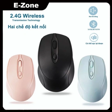 Chuột Bluetooth Không Dây Chống Ồn USB 2.4GHz Pin Sạc Silent - Tối ưu làm việc, game, giá 65.000 VND