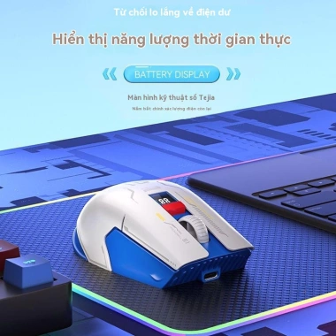 Chuột Bluetooth không dây Im lặng, sạc lại, Esports, 3 chế độ, độ bền lâu - 169k