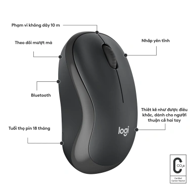 Chuột Bluetooth Logitech M240 Silent không dây - Nhỏ gọn, tương thích Windows macOS ChromeOS, giảm giá 22% chỉ 389.000₫ 7