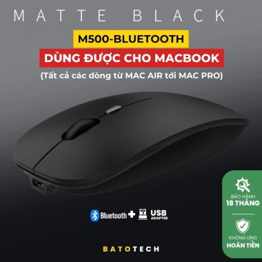 Chuột Bluetooth M500 BATOTECH – Thiết kế sang trọng, Bluetooth 5.0, Pin trâu, Giá 265.000₫