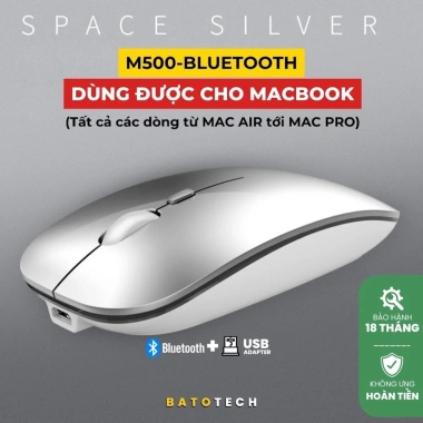 Chuột Bluetooth M500 BATOTECH – Thiết kế sang trọng, Bluetooth 5.0, Pin trâu, Giá 265.000₫