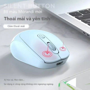 Chuột Bluetooth Morandi – Nhẹ Gọn, Im Lặng, Dùng Học Sinh Văn Phòng – 85.000 VND