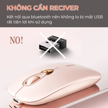 Chuột Bluetooth SIDOTECH Q8 hồng cute, silent, BT5.1, pin sạc, chỉnh DPI – Laptop, iPad, MacBook – 209.000₫ 2